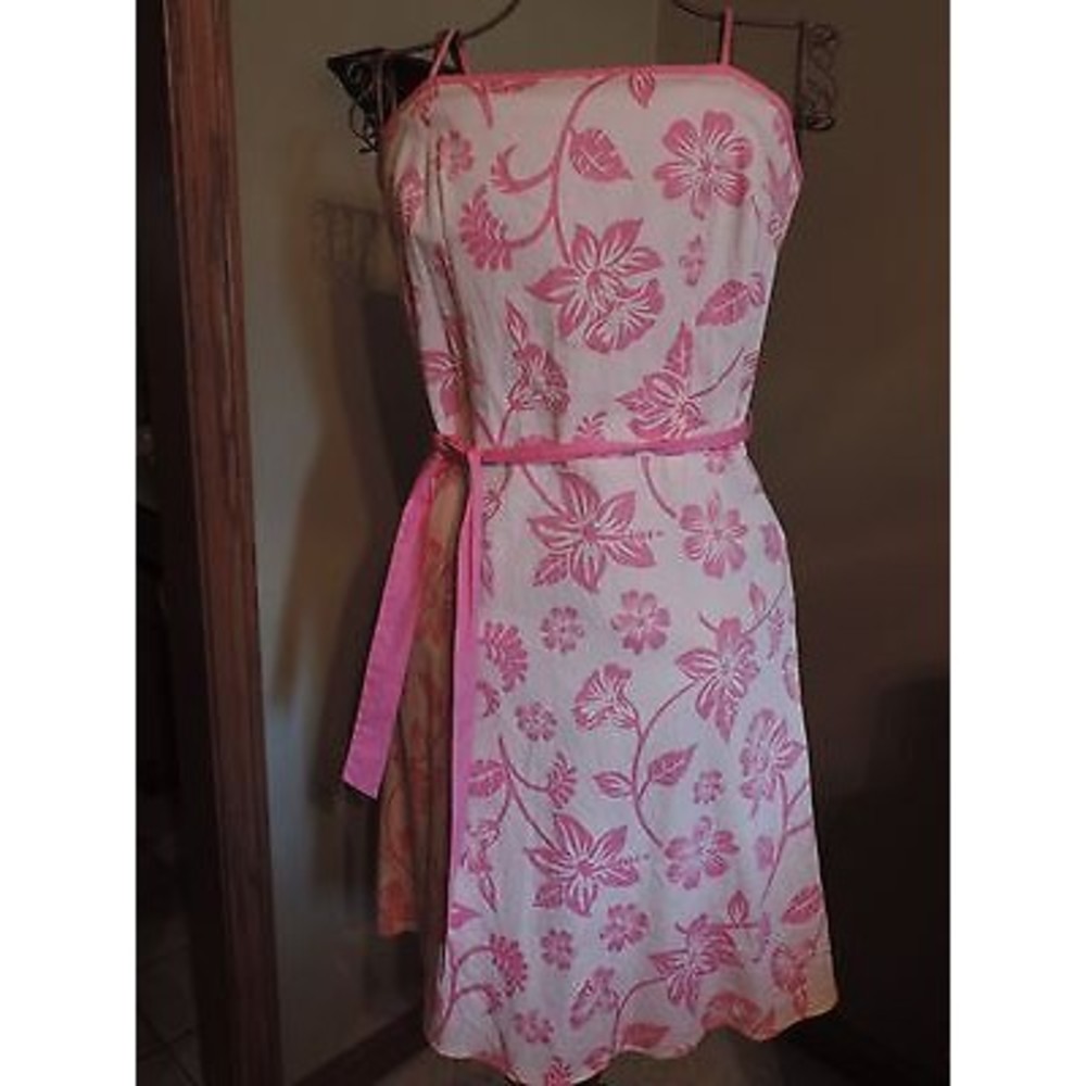 Studio Y Dress 11 Juniors Retro 1960's Floral Stretch Cotton Sun Dress Size 11